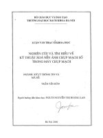Luận văn Nghiên cứu và tìm hiểu về kỹ thuật xóa nền ảnh chụp mạch số trong máy chụp mạch