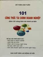 101 Công thức tài chính Doanh nghiệp - Gồm 101 công thức tài chính cơ bản