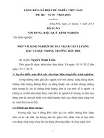 skkn một vài kinh nghiệm để đẩy mạnh chất lượng dạy và học trong trường tiểu học. trưởng tiểu học 5 sông đốc