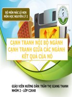 CẠNH TRANH NỘI BỘ NGÀNH  CẠNH TRANH GIỮA CÁC NGÀNH  KẾT QUẢ CỦA NÓ