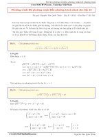 các bài toán phương trình vô tỷ