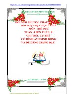 ĐỔI MỚI PHƯƠNG PHÁP DẠY HỌC  BÀI SOẠN DẠY HỌC LỚP 5  MÔN  THỂ DỤC  TUẦN  4 ĐẾN TUẦN  8  CHI TIẾT, CỤ THỂ  CÓ HÌNH ẢNH SINH ĐỘNG  VÀ DỄ DÀNG GIẢNG DẠY