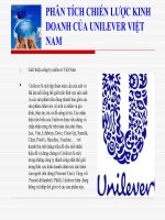 PHÂN TÍCH CHIẾN LƯỢC KINH DOANH CỦA UNILEVER VIỆT NAM