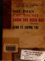 Phê phán các thuyết chống chủ nghĩa Mác trong kinh tế chính trị.