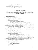 ĐỀ CƯƠNG MÔN HỌC ỨNG DỤNG HỆ THỐNG THÔNG TIN ĐỊA LÝ VÀ VIỄN THÁM TRONG SINH HỌC