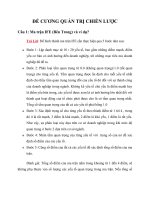ĐỀ CƯƠNG QUẢN TRỊ CHIẾN LƯỢC