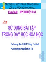 Sử dụng bài tập trong dạy học hóa học