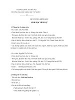 ĐỀ CƯƠNG MÔN HỌC SINH HỌC HÌNH SỰ