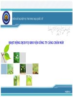 CHUYÊN ĐỀ NGHIỆP VỤ THƯƠNG MẠI QUỐC TẾ HOẠT ĐỘNG DỊCH VỤ KHO VẬN CÔNG TY CẢNG CHÂN MÂY