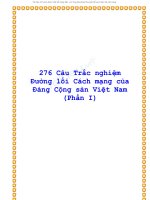 tuyển tập câu hỏi trắc nghiệm đường lối đảng cộng sản hay nhất