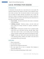 Unit 6   INTERSECTION DESIGN study