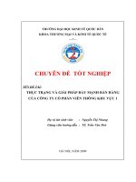 Thực trạng và giải pháp đẩy mạnh bán hàng của công ty Cổ phần Viễn thông Khu vực 1