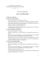 ĐỀ CƯƠNG MÔN HỌC THỰC TẬP THIÊN NHIÊN