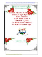 ĐỔI MỚI PHƯƠNG PHÁP DẠY HỌC  BÀI SOẠN DẠY HỌC LỚP 5  MÔN  THỂ DỤC  TUẦN  3 ĐẾN TUẦN  7  CHI TIẾT, CỤ THỂ  CÓ HÌNH ẢNH SINH ĐỘNG  VÀ DỄ DÀNG GIẢNG DẠY.