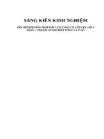 ĐỔI MỚI PHƯƠNG PHÁP DẠY GIẢI TOÁN CÓ LỜI VĂN LỚP 4 DẠNG TÌM HAI SỐ KHI BIẾT TỔNG VÀ TỈ SỐ
