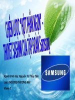 CHIẾN LƯỢC HỚT PHẦN NGỌN   THUYẾT SASHIMI CỦA TẬP ĐOÀN Samsung
