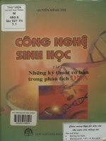Công nghệ sinh học - Tập 1- Những kỹ thuật cơ bản trong phân tích DNA