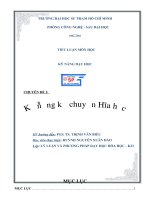 Tiểu luận kỹ năng dạy học kỹ năng kể chuyện hóa học