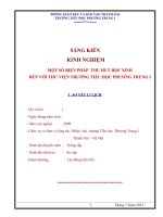 SKKN Một số biện pháp thu hút học sinh đến với  thư viện trường tiểu học