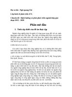 Định hướng và phát triển ngành thép giai doạn 2015 đến 2020