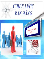 Tiểu luận về Các chiến lược bán hàng