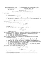 Đề thi tốt nghệp THPT tham khảo 2014