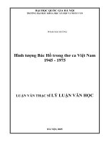 Hình tượng Bác Hồ trong thơ ca Việt Nam 1945 - 1975