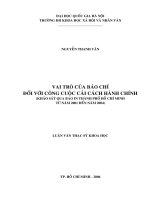 Vai trò của báo chí đối với công cuộc cải cách hành chính