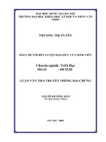 Báo chí với việc rèn luyện đạo đức của sinh viên