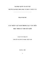 Các nhân vật nam trong Lục Vân Tiên đọc theo lý thuyết giới
