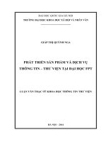 Phát triển sản phẩm và dịch vụ Thông tin – thư viện tại Đại học FPT