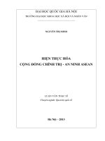 Hiện thực hóa cộng đồng chính trị - an ninh ASEAN