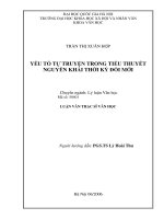 Yếu tố tự truyện trong tiểu thuyết Nguyễn Khải thời kỳ đổi mới