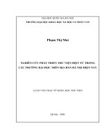 Nghiên cứu phát triển thư viện điện tử trong các trường đại học trên bản địa Hà Nội hiện nay