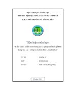 Tiểu luận Kiểm soát ô nhiễm xí nghiệp chế biến gỗ Đức Long Gia Lai