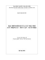 Đặc điểm hồi kí của các nhà thơ Lưu Trọng Lư - Huy Cận - Xuân Diệu