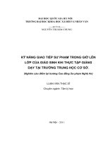 Kỹ năng giao tiếp sư phạm trong giờ lên lớp của giáo sinh khi thực tập giảng dạy tại trường trung học cơ sở  tt.PDF