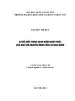 Sự đổi mới trong quan niệm nghệ thuật của nhà văn Nguyễn Minh Châu và Mạc Ngôn