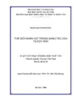 Thế giới nhân vật trong sáng tác của Tạ Duy Anh