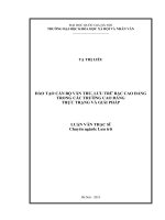Đào tạo cán bộ văn thư, lưu trữ bậc cao đẳng trong các trường cao đẳng thực trạng và giải pháp
