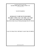 Đào tạo cán bộ văn thư, lưu trữ bậc cao đẳng trong các trường cao đẳng thực trạng và giải pháp t