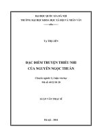 đặc điểm truyện thiếu nhi của nguyễn ngọc thuần ly luan van hoc