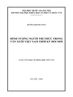 Hình tượng người trí thức trong văn xuôi Việt Nam thời kỳ đổi mới