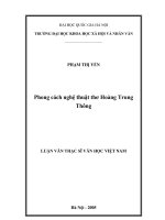 Phong cách nghệ thuật thơ Hoàng Trung Thông