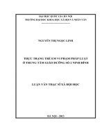 Thực trạng trẻ em vi phạm pháp luật ở Trung tâm Giáo dưỡng số 2 Ninh Bình