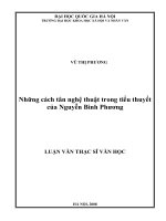 Những cách tân nghệ thuật trong tiểu thuyết của Nguyễn Bình Phương