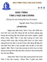 GIÁO TRÌNH TÂM LÍ HỌC ĐẠI CƯƠNG (Dùng cho các trường Đại học Sư phạm) Nguyễn Xuân Thức (Chủ biên)