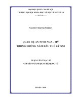 Quan hệ an ninh Nga - Mỹ trong những năm đầu thế kỷ XXI