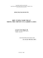 Biểu tượng nghệ thuật trong tiểu thuyết của Albert Camus