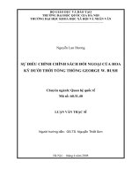 Sự điều chỉnh chính sách đối ngoại của Hoa Kỳ dưới thời tổng thống George W Bush